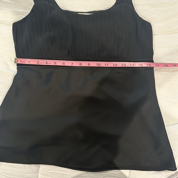 Black satin Ann Taylor Loft dressy tank top size 8 - Picture 6 of 8